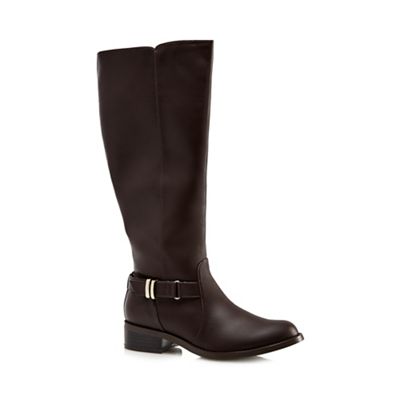 Good for the Sole Dark brown calf length boots